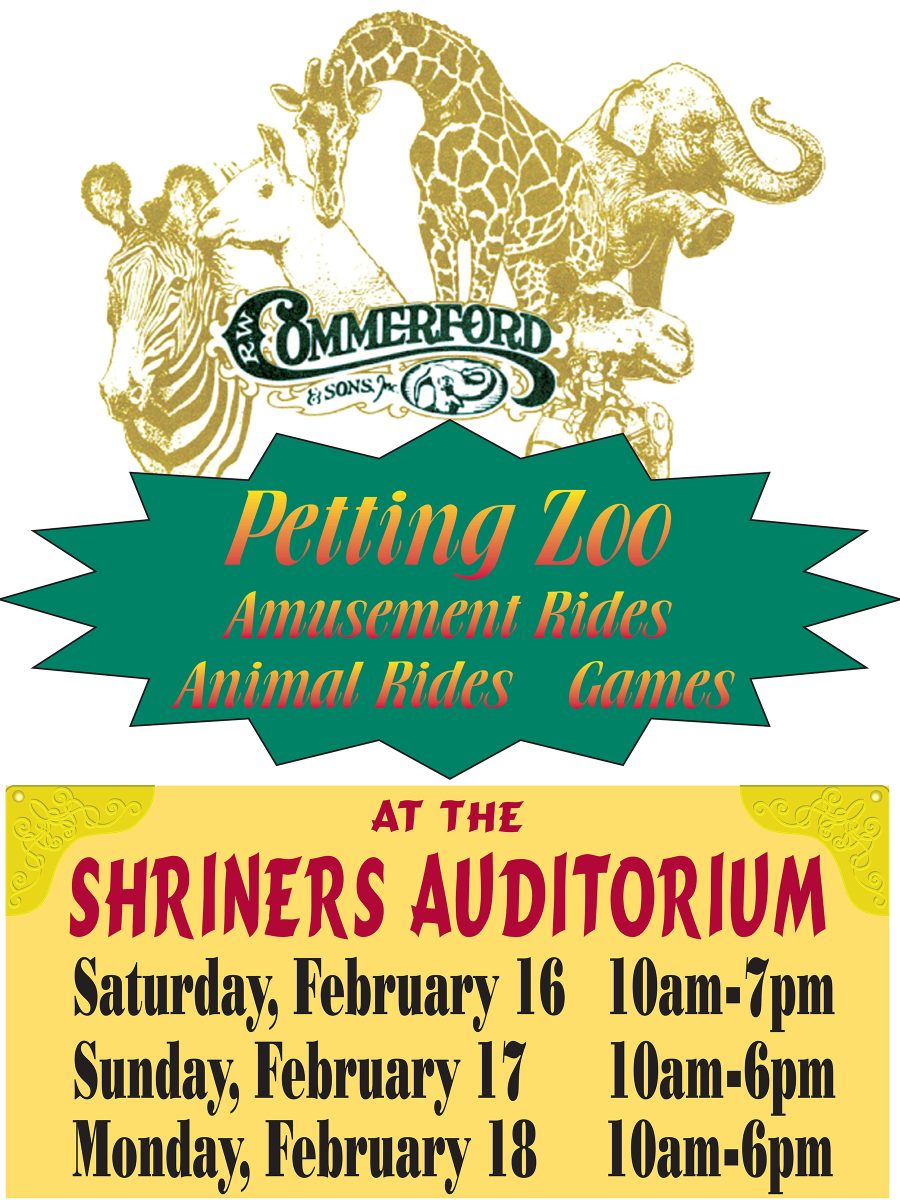 Petting Zoo, February 16 to 18, 2019